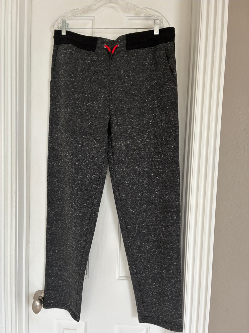 Harley-Davidson Dark Gray Jogger Pants with Black Waist and Red Drawcord